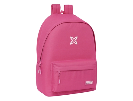 Mochila Escolar SAFTA +usb munich basicos (Fucsia - Poliéster 600D)