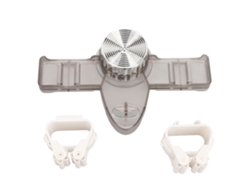 Soporte de pared para escobas y fregonas Baok con ventosa, apto para mascotas, 2 ganchos, organizador para baño, cocina, jardín, lavadero, gris claro