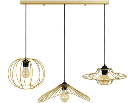 Lámpara de Teto TOSEL Asolo (Metal - Dorado - 90 x 30 x 90 cm - 40W)