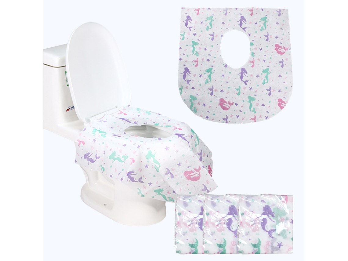 Funda de inodoro desechable de viaje, impermeable, extragrande, envuelta individualmente para niños y adultos, adecuada para diversos lugares.