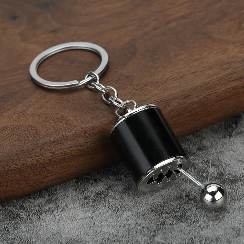 Llavero De Metal Negro, Con Forma De Palanca De Cambios De Transmisión Manual, Juguete Antiestrés Para Aliviar El Estrés Y La Ansiedad.
