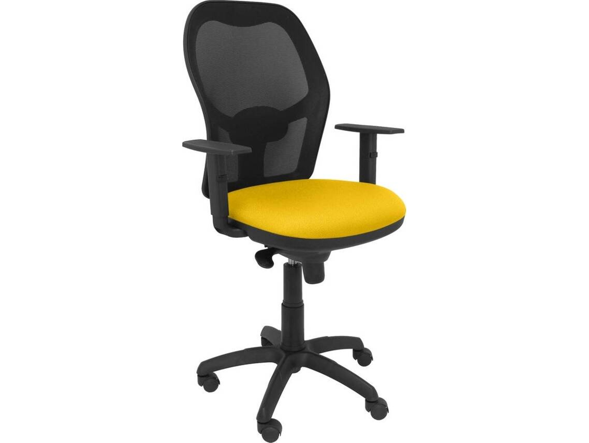 Silla de Escritorio Operativa PYC Jorquera Amarillo N (Brazos Ajustables - Malla)