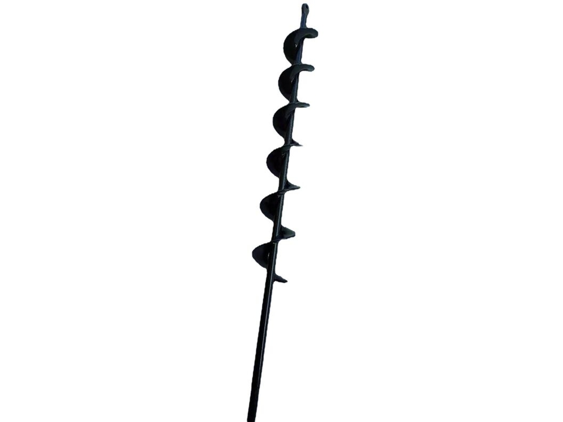 MEOIRUERY Broca helicoidal negra para plantación en jardín, 50 mm × 450 mm