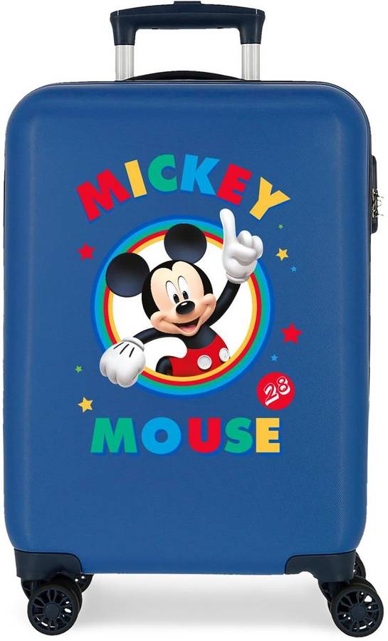 Maleta De Cabina cirkle mickey azul con capacidad 34l disney