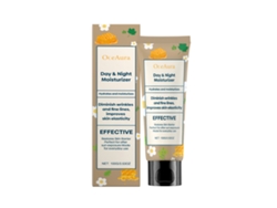 Crema hidratante facial antiarrugas con efecto antienvejecimiento.