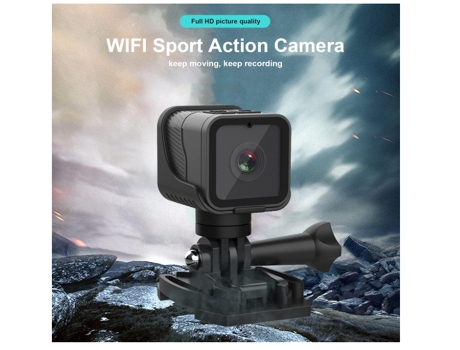 Hotspot Cámaras WiFi 1080P Cámara de acción portátil para deportes al aire libre para mini cámara de acción Mini cámaras Mini cámara (negro) CHRONU...