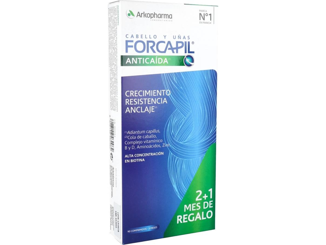 Suplemento Alimenticio ARKOPHARMA Forcapil Pack Anticaída 2 + 1 (90 Comprimidos)