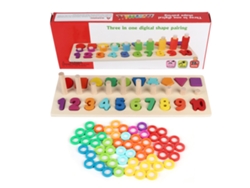 Juguete Educativo 3 En 1 Para Niños: Rompecabezas Inteligente De Combinación Con Bloques De Madera.