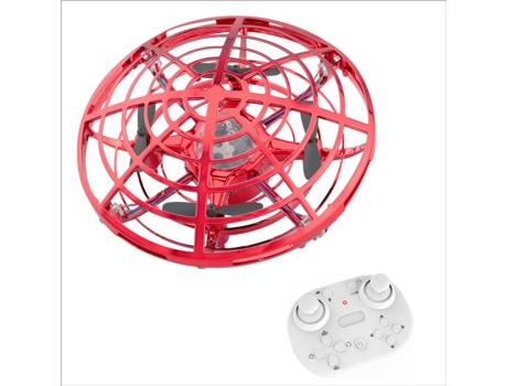 Mini dron de control remoto UFO con detección de gestos de luz LED (Duración de la batería: 5 min - Rojo) YIZHOOD