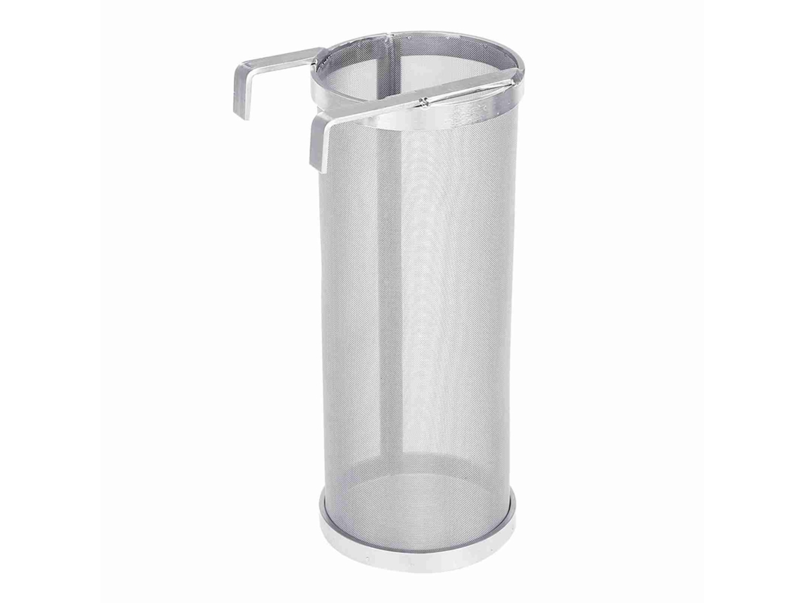 Filtro de malla de lúpulo para elaboración casera de cerveza de acero inoxidable de 300 micrones, plateado