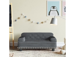 Sofá Para Niños | Sofá Infantil De Terciopelo Gris Oscuro 70x45x30 Cm Wsd122550