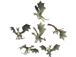 Pegatinas Estáticas Lisas Ventanas Juego 6 Pvc Diseño Dragón Decoración Fiestas Escolares Bares