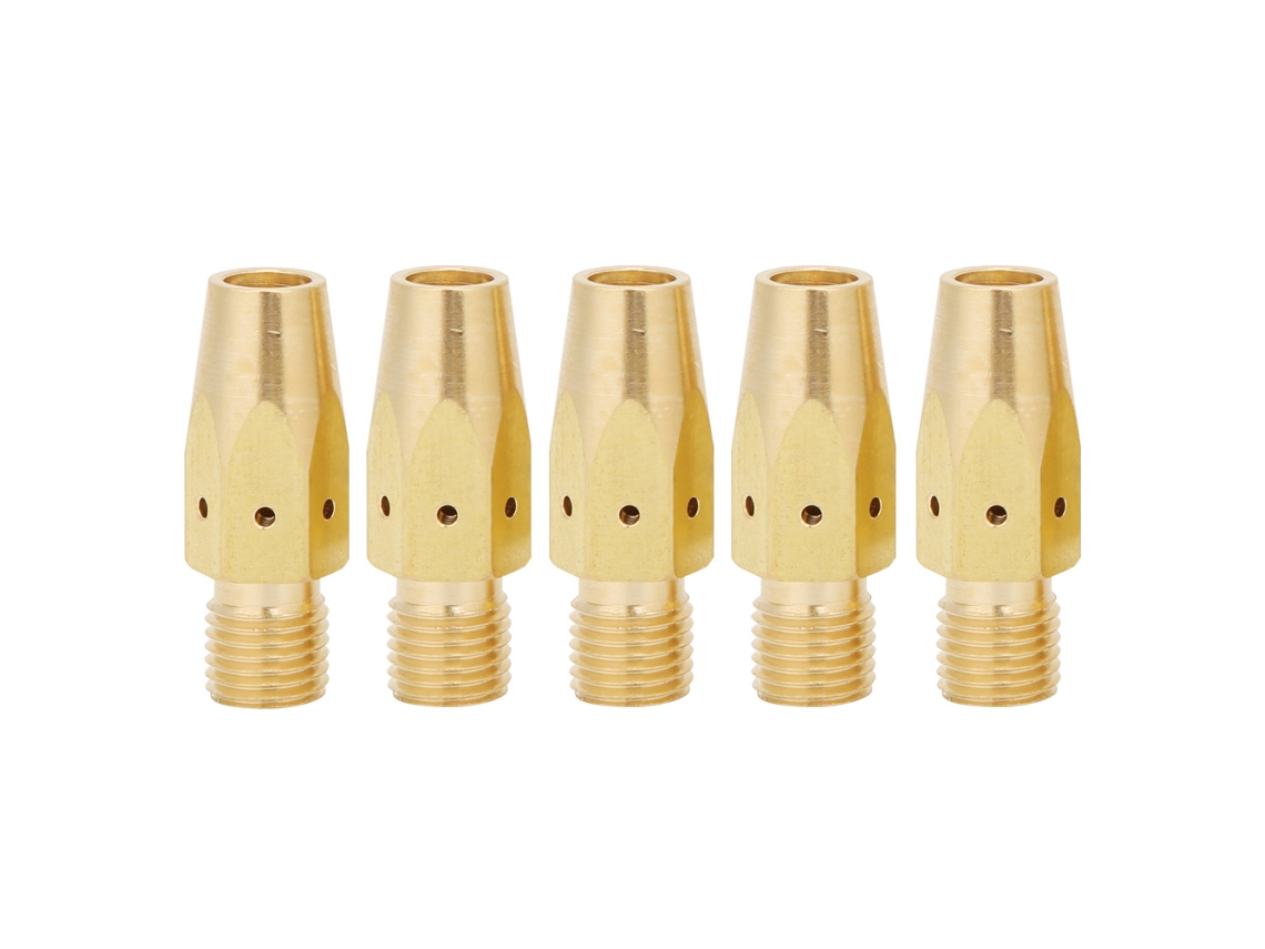 Difusor De Gas Para Adaptador De Punta De Contacto De Pistola Pulverizadora Mig Miller M-25/m-40 Hobart (5 Piezas)