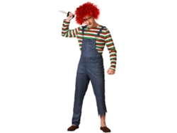 Disfraz de Muñeco de Halloween Multicolor con Disfraz de Mono Hombre Adulto XL ATOSA
