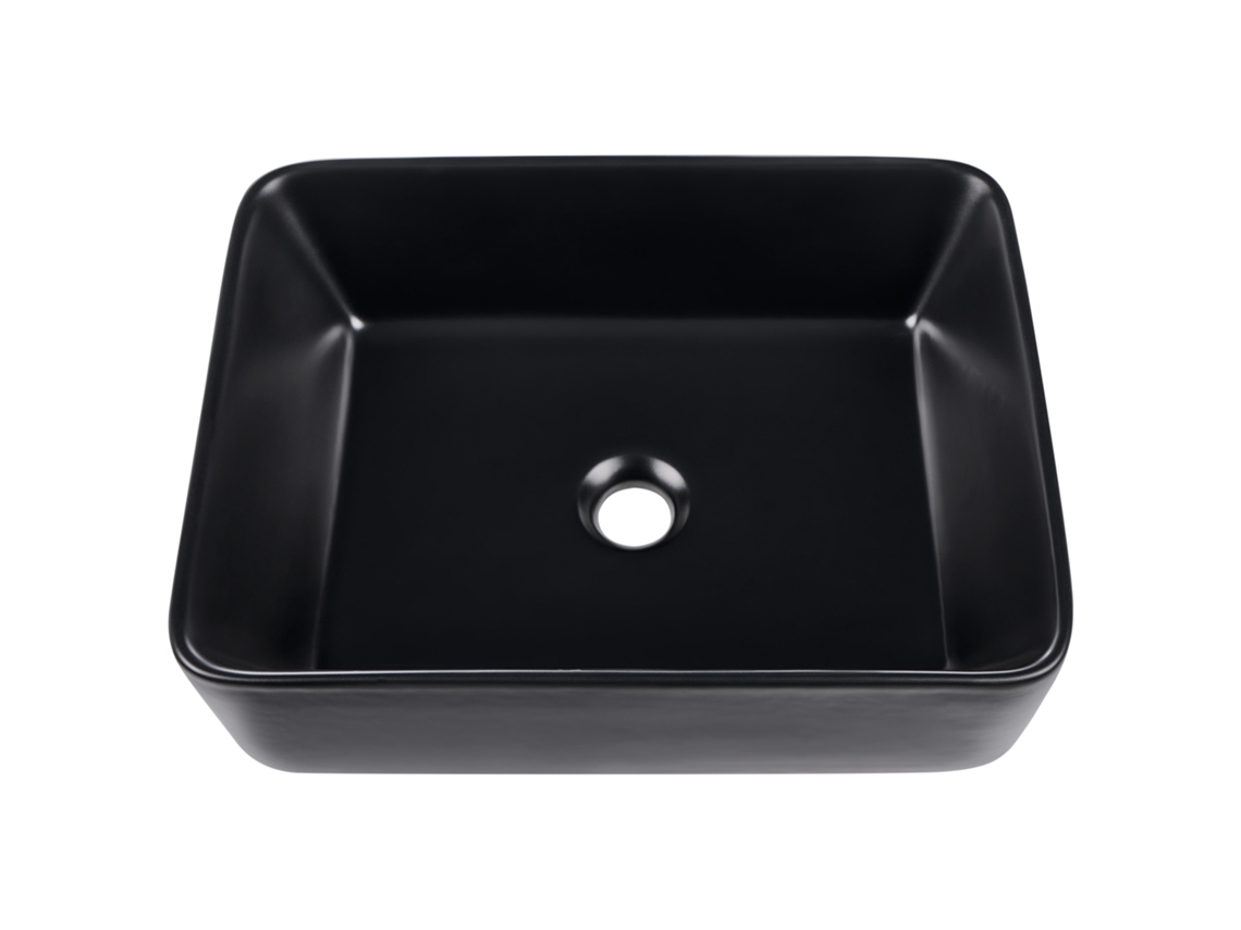 Lavabo BELIANI Travesia de Cerámica Negro 49x38x14