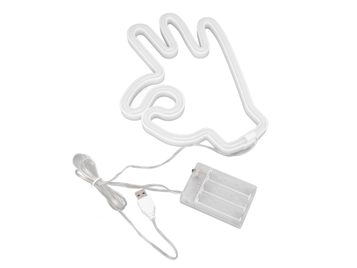2026-señal De Neón Led De Mano Con Gesto Ok, Luz Decorativa Para Hogar, Alimentada Por Usb Y Batería, Ideal Para Dormitorio