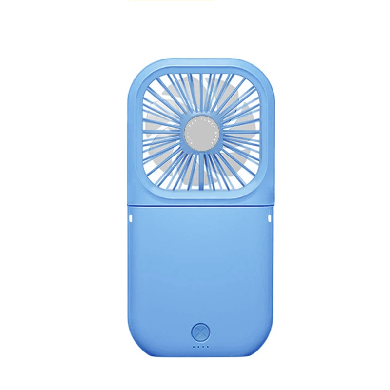 Ventilador De Cuello Digital Portátil (azul), Batería Externa Usb Con Carga Rápida.