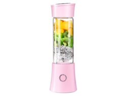 Licuadora portátil recargable por USB, 120 W y 480 ml - Rosa