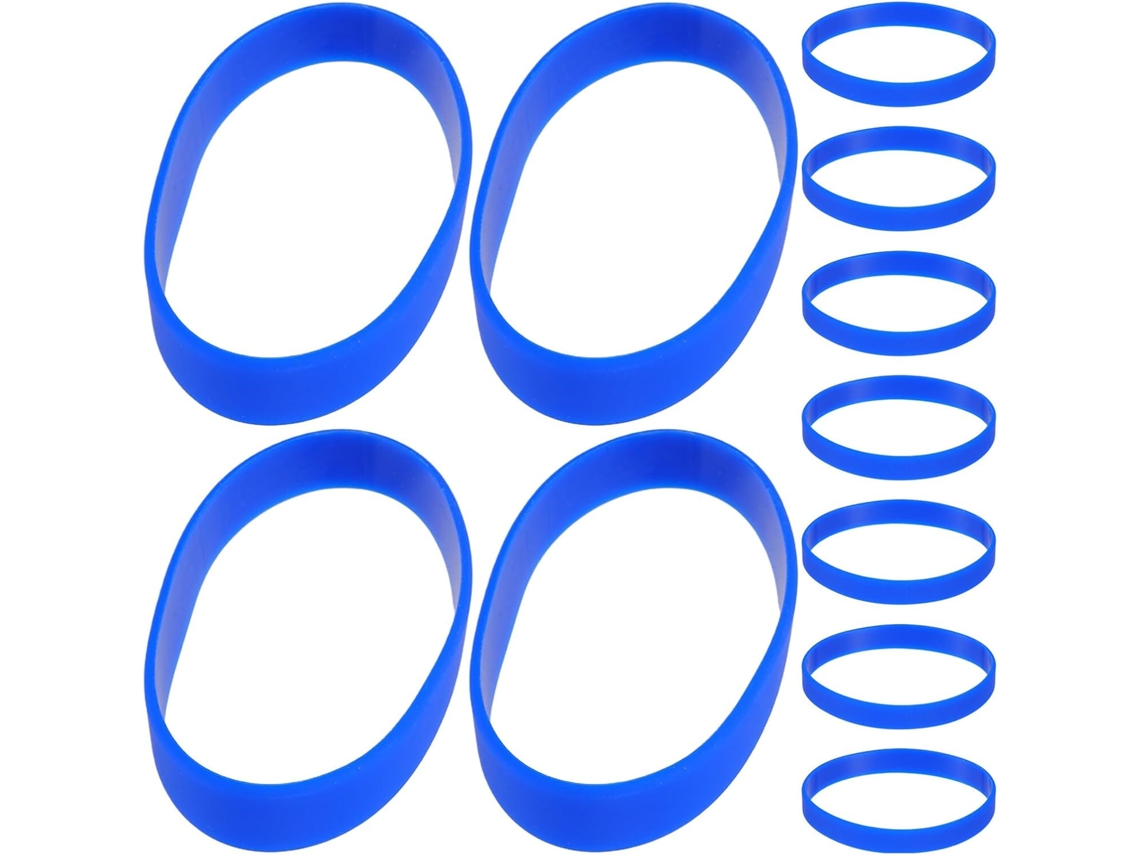Juego De 60 Pulseras Unisex De Silicona Elástica Azul Oscuro, Tamaño Ajustable.