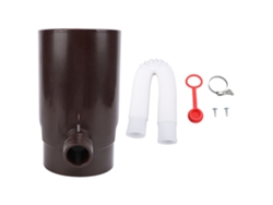 Sistema de recolección de agua de lluvia de 10 cm. Dispositivo eficiente y divertido. Color marrón.