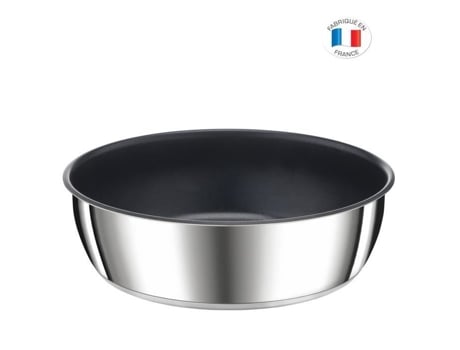 Tefal L97333502 Preferência de Ingenio Sautéuse 24 cm, aço inoxidável, não -palito, alça vendida separadamente, todas as luzes, incluindo indução,...