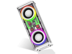 Altavoz Bluetooth, portátil inalámbrico con sonido estéreo de 10 W, luces LED transparentes Chaberlu