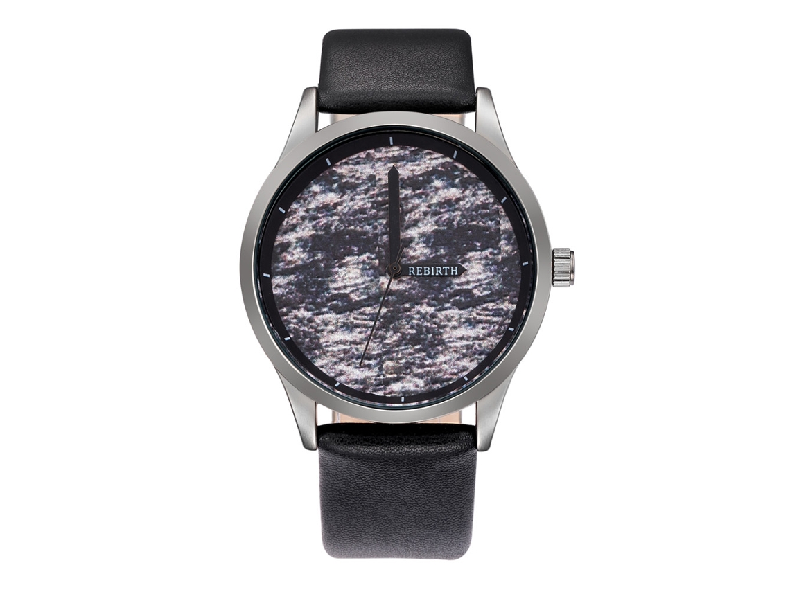 Reloj Casual Unisex De Cuarzo Con Correa De Pu Rebirth (negro)