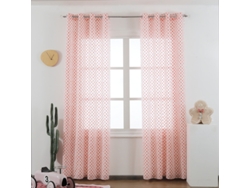 CORTINAS ALFANUMÉRICAS DE TUL ROJO VINO 140 x 260 cm BOD HOME Individual
