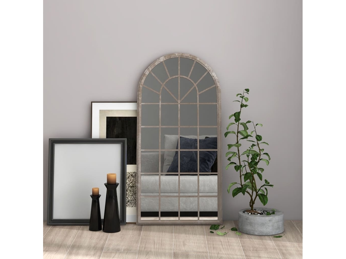 Espejo de hierro para uso interior, 90x45 cm, color arena, HARLANV1