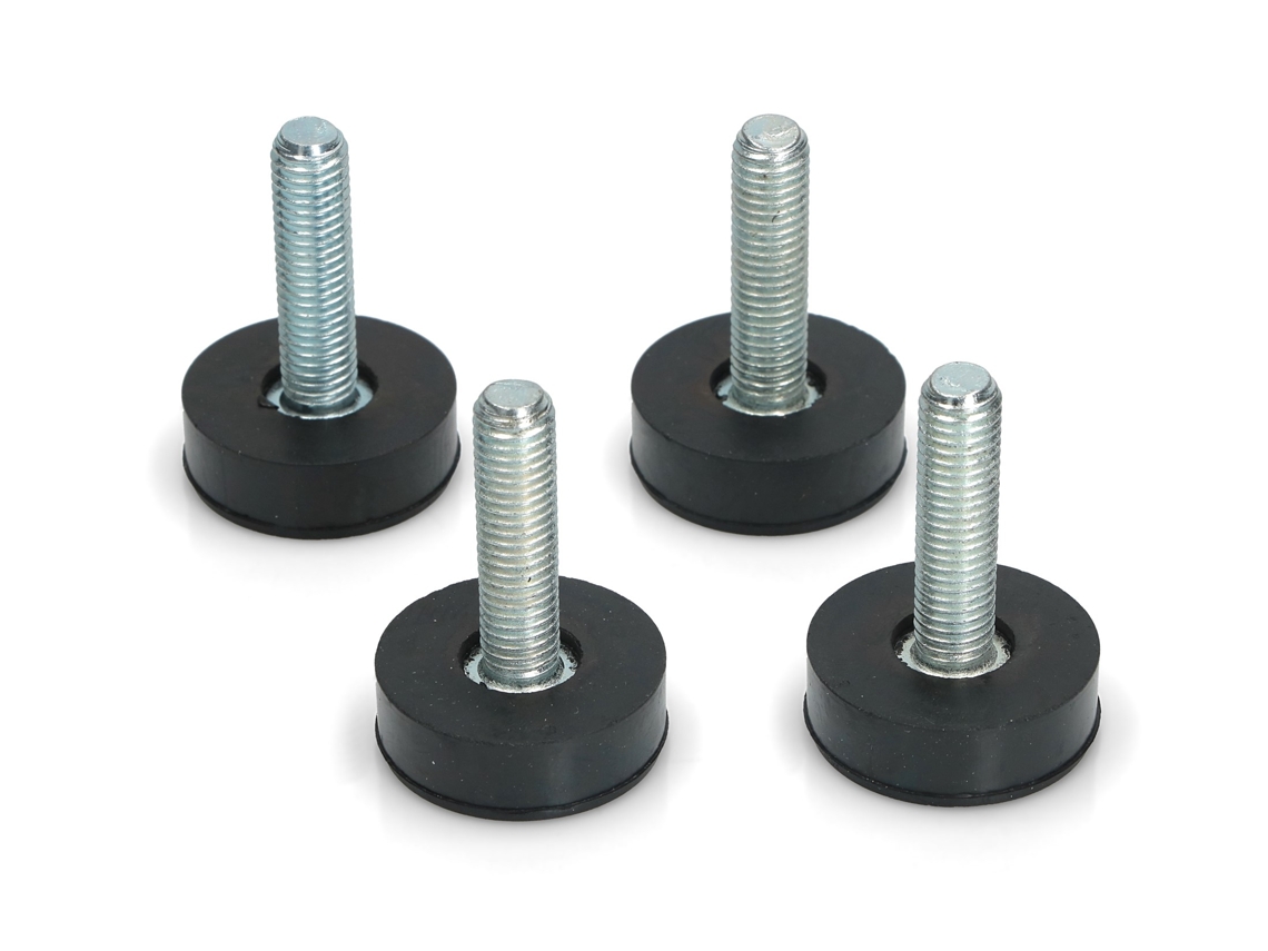 Pé Nivelador De Goma Kit 4 Unid. Ø10ma H40mm Para Lavadora Lft005un
