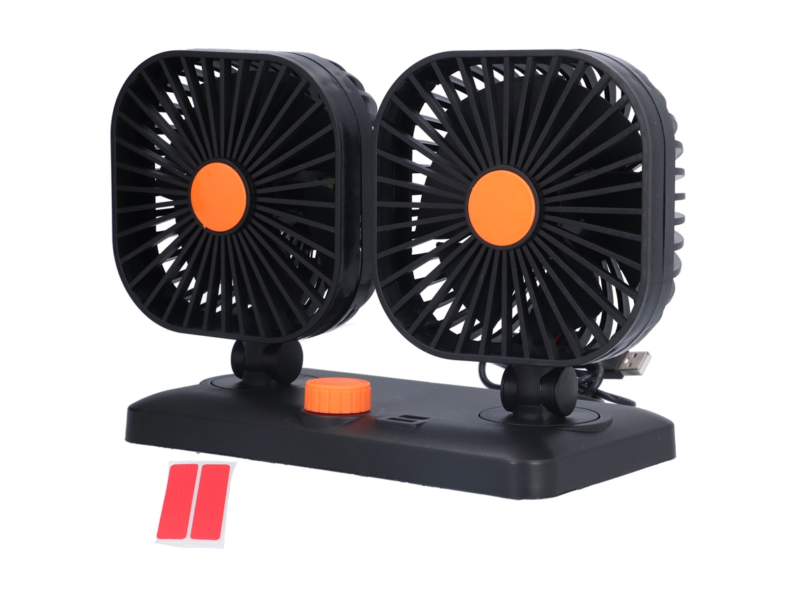 Ventilador USB para coche ajustable de 360 grados