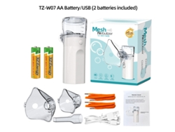 Nebulizador portátil con batería alcalina USB, kit completo, silencioso, para uso doméstico, de viaje y familiar.