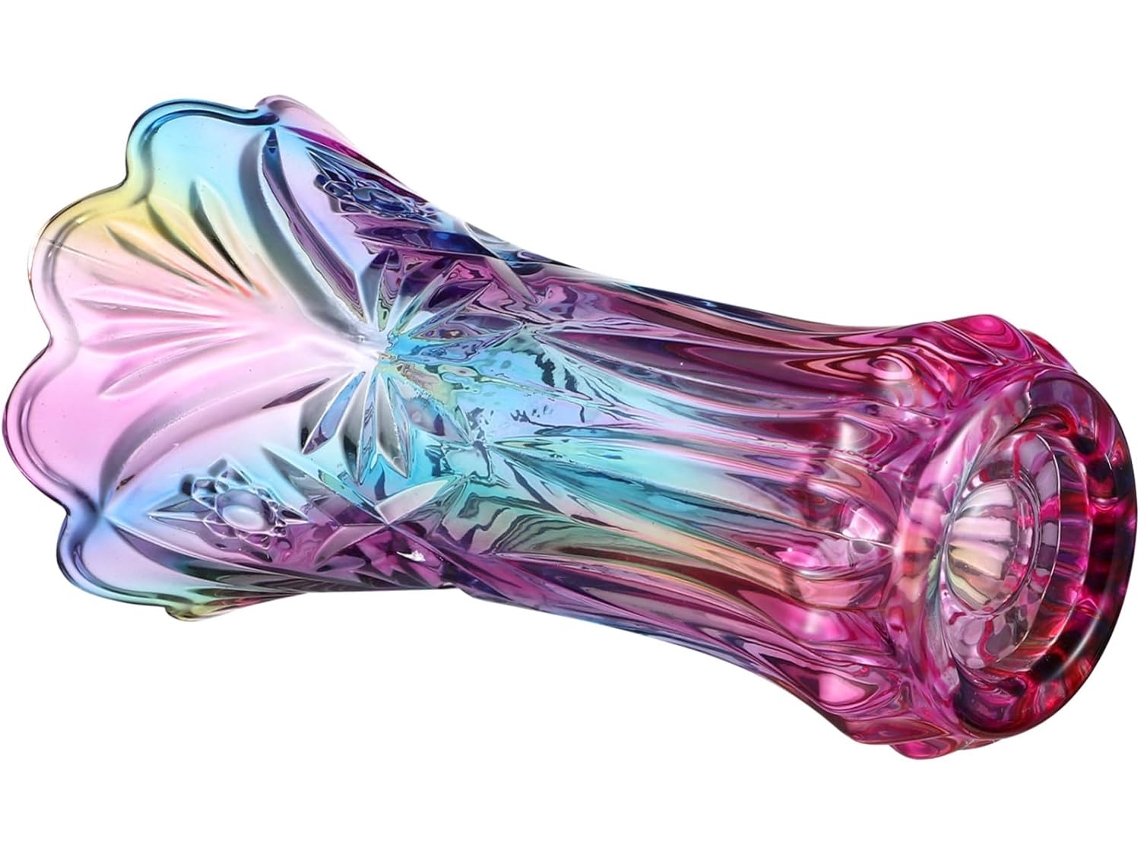 Jarrón De Cristal De 22,9 Cm Para Tulipanes Y Flores, Decorativo Y Resistente A La Temperatura.