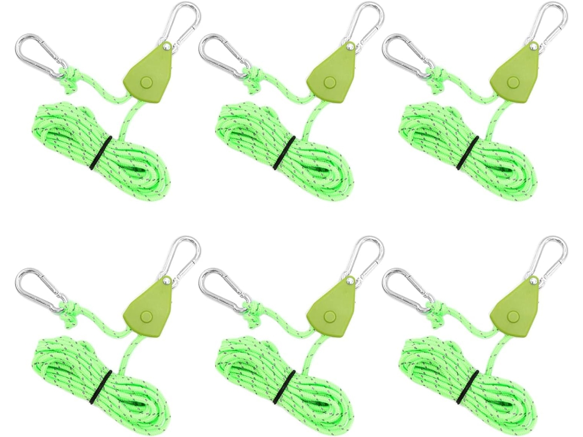 Corde De Camping Avec Poulie À Cliquet, Configuración Rápida Para Exterior, Tienda, Adjuntos Auvent,