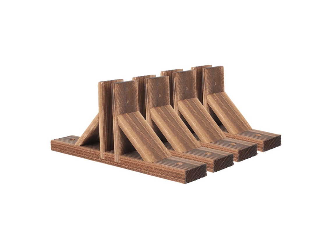 Juego De 4 Bases De Madera Maciza Tratada Para Cercas, Soportes Estables Para Cercas Pequeñas.