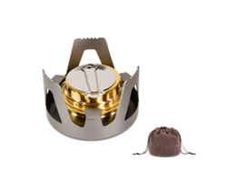 Hornillo De Alcohol Portátil Pequeño Con Soporte De Aluminio Para Acampar, Hacer Senderismo, Ir De Mochilero Y Picnics.