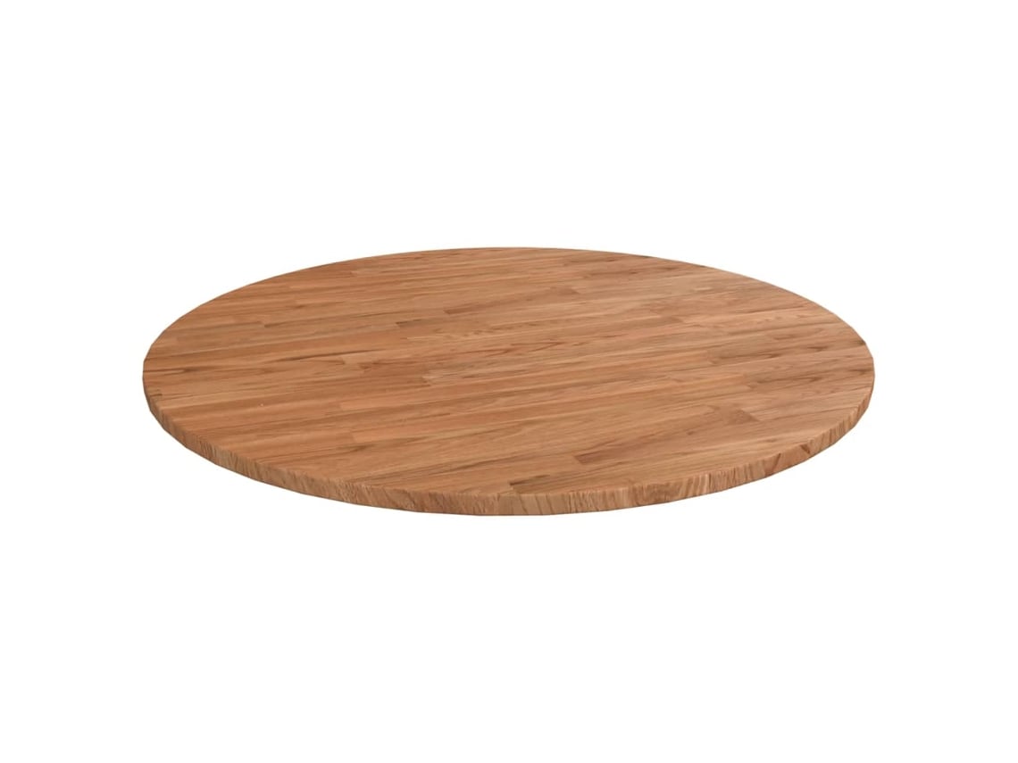Tablero de mesa redondo Ø70x1,5 cm roble tratado marrón claro DKD HOME DECOR