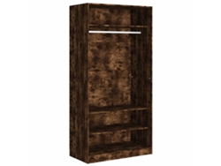 Maison Exclusive - Armario Madera Contrachapada Color Roble Ahumado 100x50x200 Cm