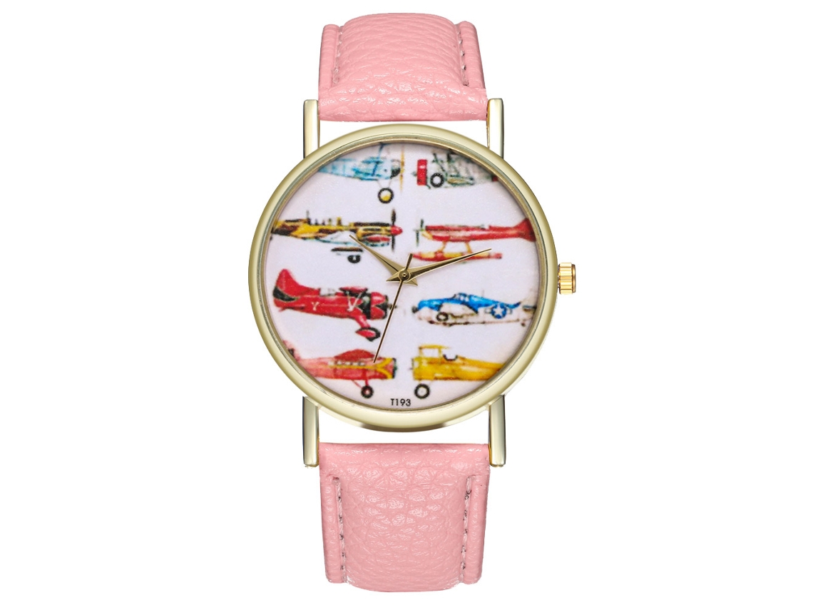 Reloj De Cuarzo Para Hombre/mujer, De Cuero, Estilo Moderno, Para Uso Diario T193-a