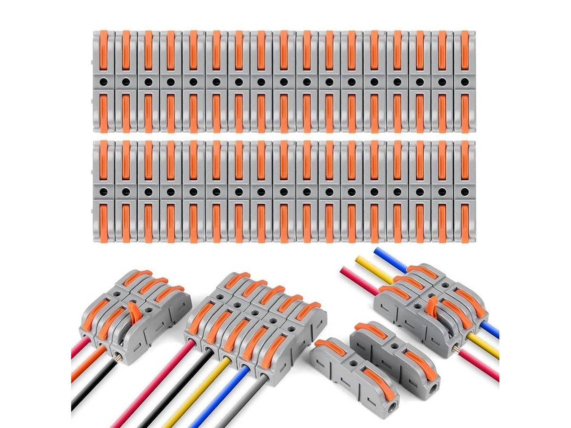 Conectores Eléctricos Rápidos Con Palanca, 34 Piezas, 1 Cable, 2 Entradas, Terminal De Conexión Rápida Pa/pc Fl Jxb