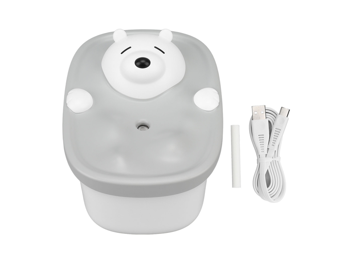 Mini humidificador de escritorio de 450 ml con forma de oso de burbujas y carga USB. Humidificador hidratante.