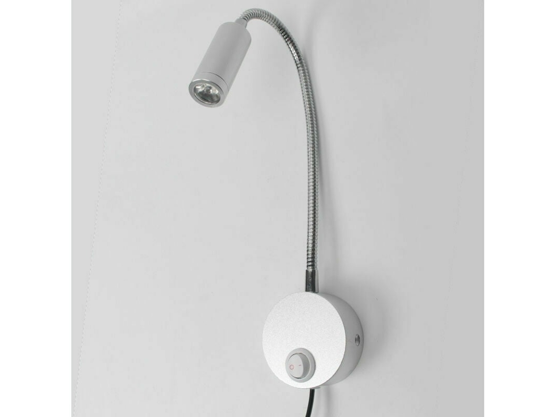 NEVEANCE Luz de Lectura LED Ajustable por Toque con Puerto USB e Interruptor, Luz Flexible para Cabecero con Enchufe, Lámpara de 3W para Dormitorio
