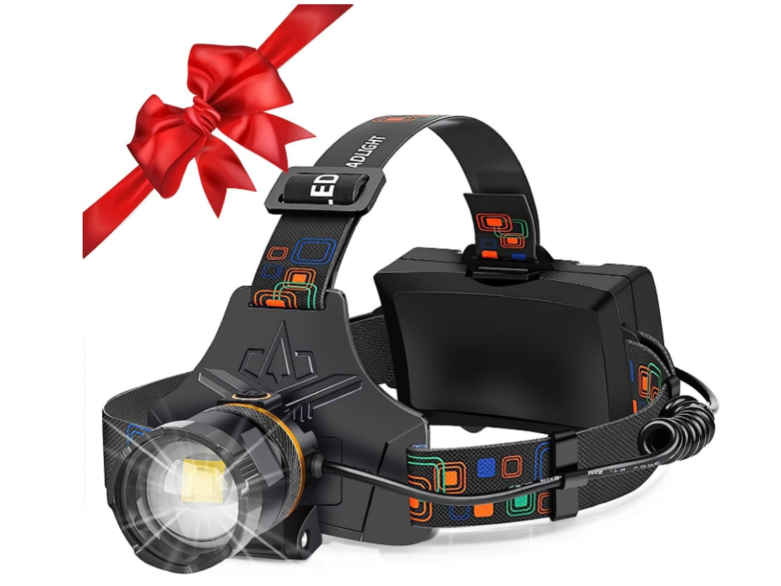 Linterna Led Recargable Superbrillante De 230 ° De Haz Ancho, Linterna Frontal Con Casco, Resistente Al Agua Ip68, 3 Modos De Luz (negro)