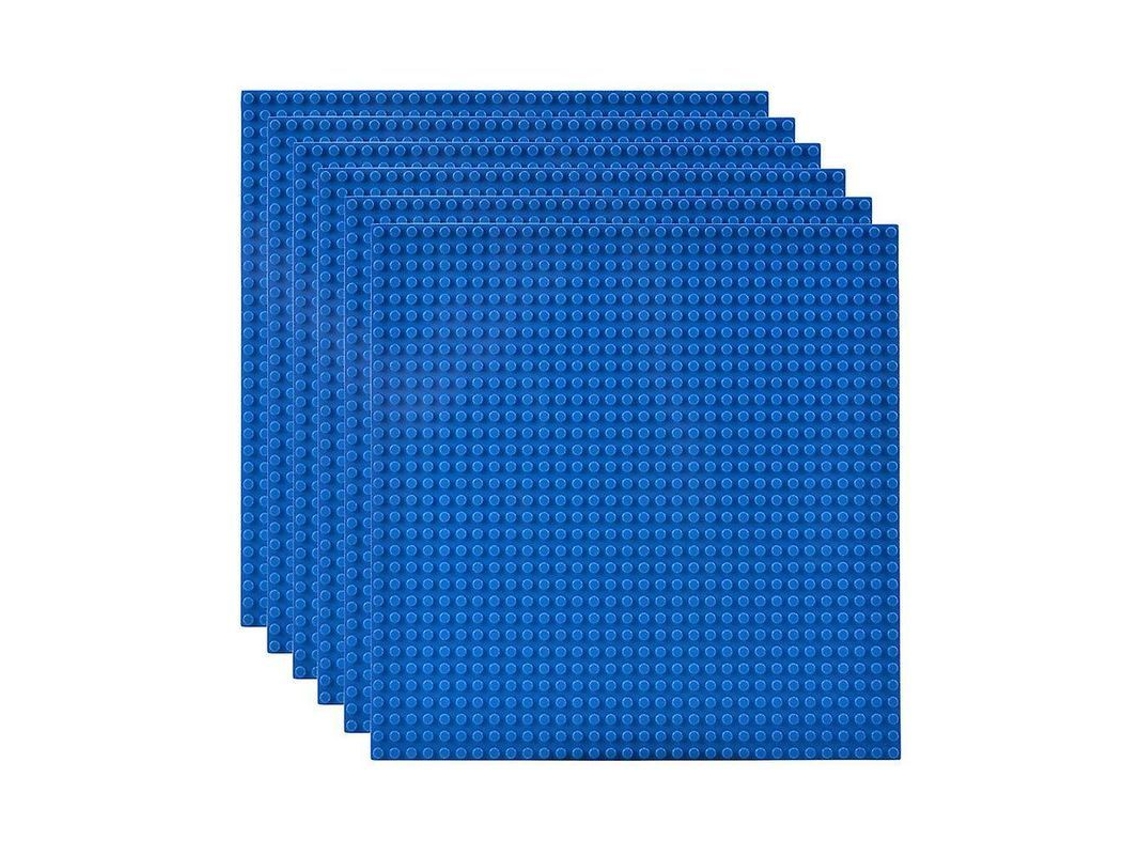 Bases Para Bloques De Construcción, Paquete De 6 Unidades Vyq, 25x25 Cm, Verde/azul/gris, Compatibles Con Las Principales Marcas.