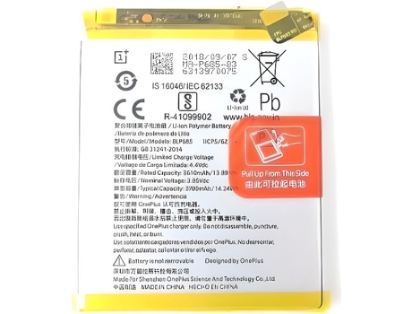 Batería OnePlus 6T BLP685 3700mAh