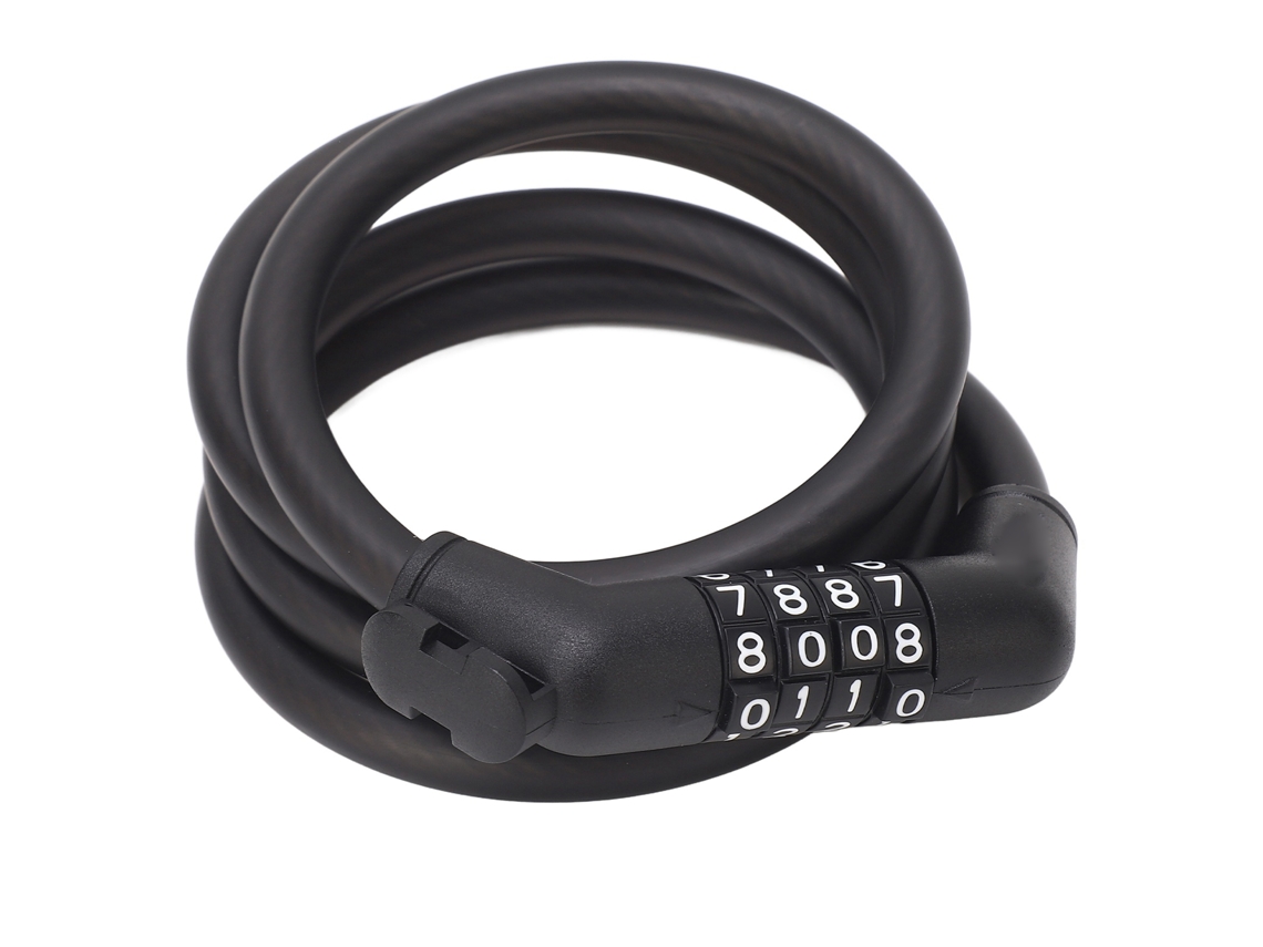 Candado de cable para bicicleta con combinación, antirrobo y seguro para bicicletas de montaña, motocicletas eléctricas y patinetes.