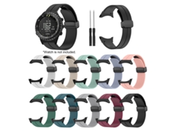 Pulseira De Silicone Com Fivela Magnética Dobrável Para Smartwatch, Ajustável E De Alta Qualidade