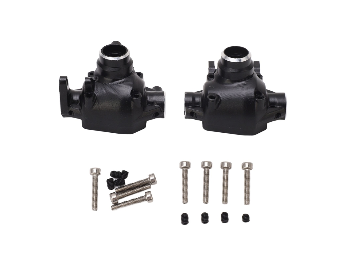 Kit De Carcasa Central De Eje Delantero Y Trasero De Aluminio Negro Para Rc Axial Crawler Scx10 Pro 1/10
