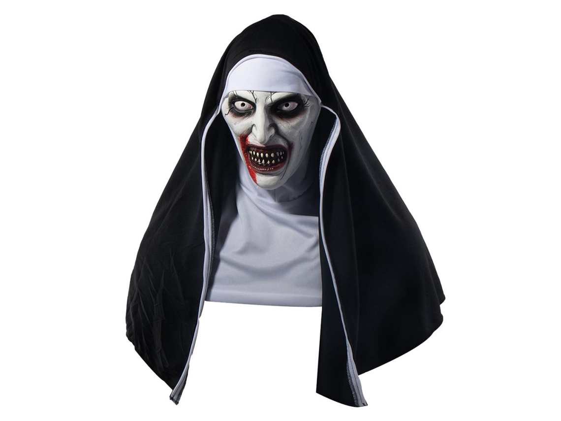 2026altiro-máscara De Monja Espeluznante Cover Cara Latex Para Halloween Carnaval Fiesta Cosplay Terrorífico