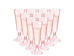 (estilo 4) 25 Copas De Champán Desechables De 150 Ml Cada Una, Fabricadas En Plástico Transparente.